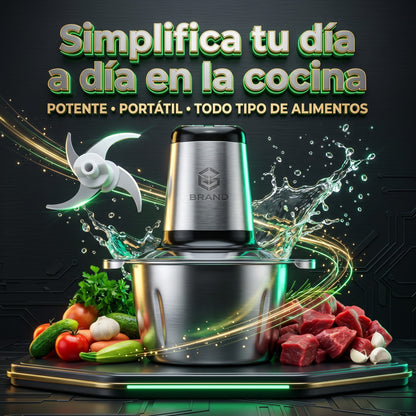 Molino Picador de Carne Eléctrico 2 Litros  en Acero Inoxidable