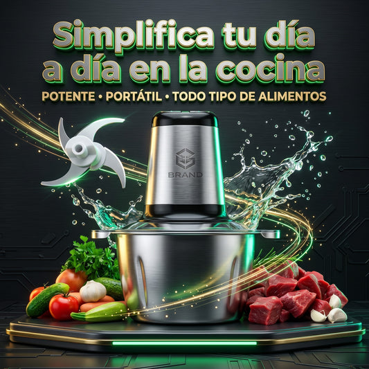 Molino Picador de Carne Eléctrico 2 Litros  en Acero Inoxidable