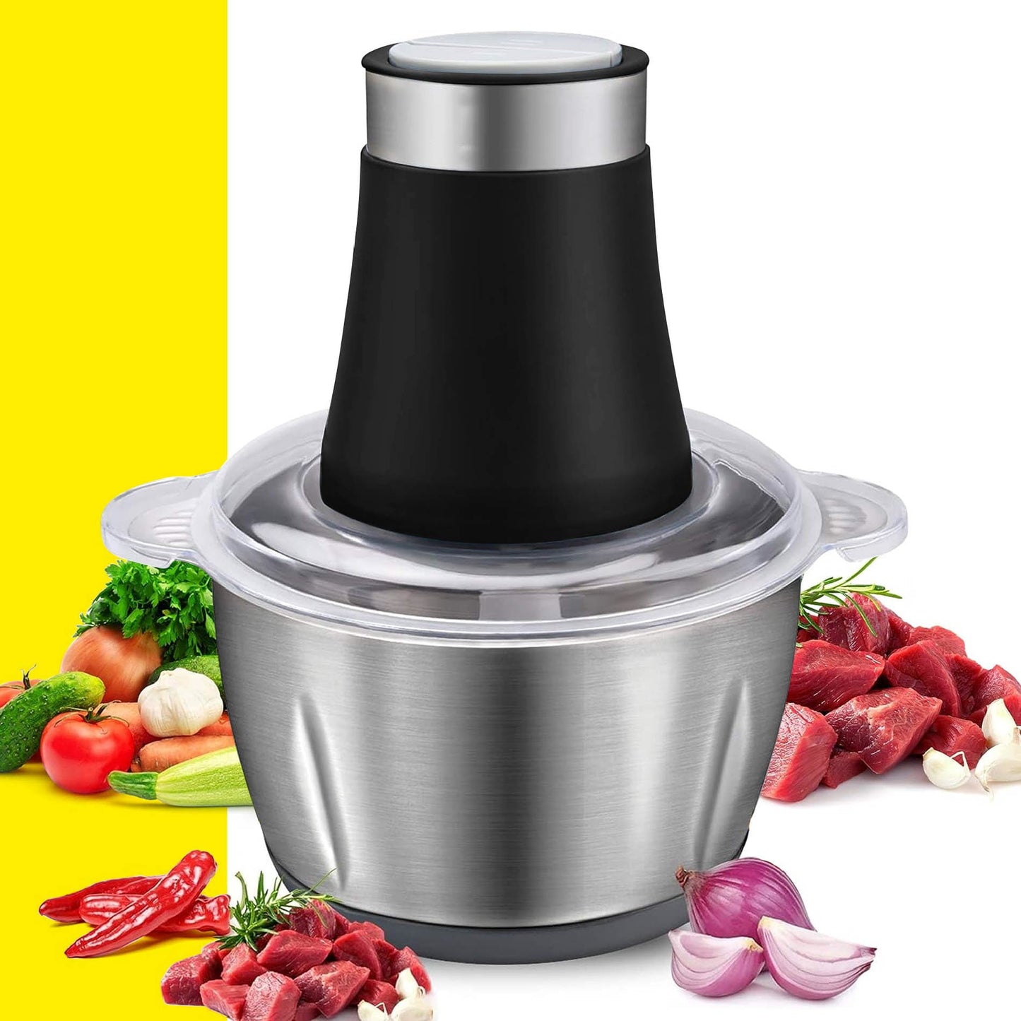 Molino Picador de Carne Eléctrico 2 Litros  en Acero Inoxidable